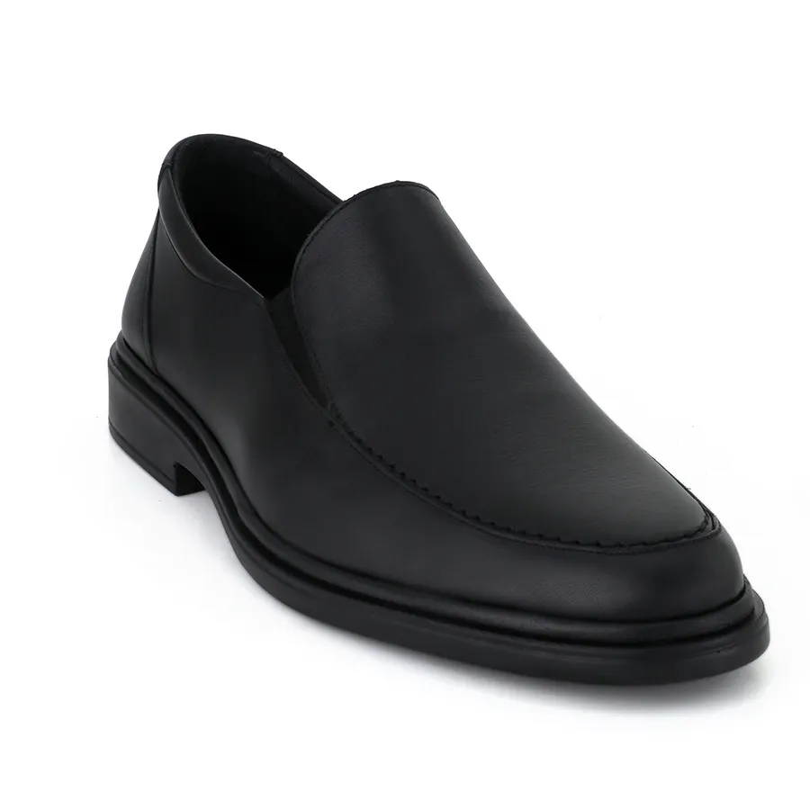 کفش چرم مردانه راحتی مشکی کد 22